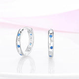 Sterling Silver Star Earrings Zircon Ear Studs Wedding Jewelry Gift