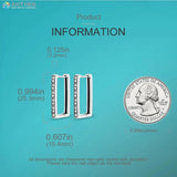 925 Silver Sparkle U-shaped CZ Hoop Earrings
