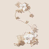 Flower Pearl Hair Comb Bride Hairband Hairpin Girls Tiara Wedding Hair Accessory