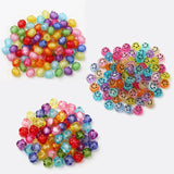 50Pcs Multicolor Acrylic Smiling Irregular Beads For DIY Bracelet