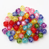 50Pcs Multicolor Acrylic Smiling Irregular Beads For DIY Bracelet