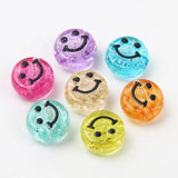 50Pcs Multicolor Acrylic Smiling Irregular Beads For DIY Bracelet