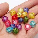 50Pcs Multicolor Acrylic Smiling Irregular Beads For DIY Bracelet