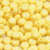 100pcs 4x7mm Candy Colored Alphabet Beads for DIY Jewelry Making