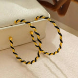 925 Silver Needle Big Hoop Earrings For Women Party Gift Daily Wearing