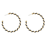 925 Silver Needle Big Hoop Earrings For Women Party Gift Daily Wearing