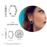 Moon Star Earrings 925 Silver Hoops for Women