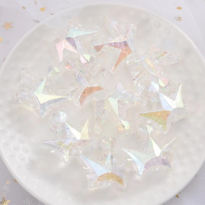 Princess Crown Acrylic Spacer Beads Jewelry Bracelet DIY 5-15Pcs