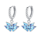 925 Sterling Silver Heart Moon Earrings for Women