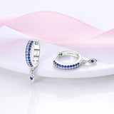 925 Sterling Silver Heart Moon Earrings for Women