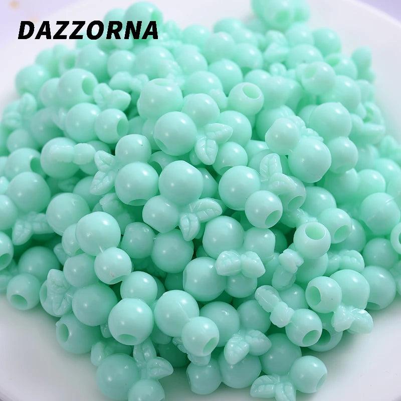 Fruit Shape Acrylic Beads for DIY Necklace Bracelet, 6 Colors, 50-300Pcs/Pack