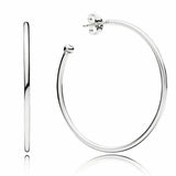 925 Silver Circle Stud Earrings Women Wedding Jewelry Gift