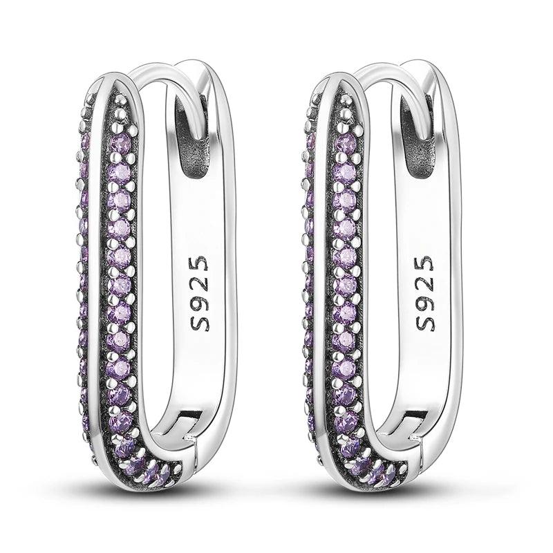 925 Silver Double Pav Earrings