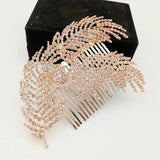 Rose Zinc Alloy Hair Combs Wedding Hair Jewelry Accessories Feather Type