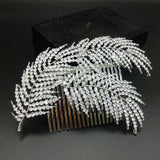 Rose Zinc Alloy Hair Combs Wedding Hair Jewelry Accessories Feather Type