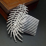 Rose Zinc Alloy Hair Combs Wedding Hair Jewelry Accessories Feather Type