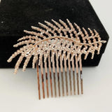 Rose Zinc Alloy Hair Combs Wedding Hair Jewelry Accessories Feather Type