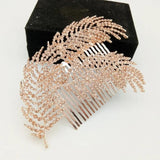 Rose Zinc Alloy Hair Combs Wedding Hair Jewelry Accessories Feather Type