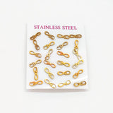 12 Pairs Titanium Mini Stud Earrings Set for Women Kids