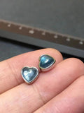 Aquamarine 925 Sterling Silver Stud Earrings For Women Jewelry Gift
