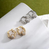 HECHENG Zircon Rhinestone Tassel Earrings for Women Hip hop Party Jewelry