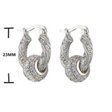 HECHENG Zircon Rhinestone Tassel Earrings for Women Hip hop Party Jewelry