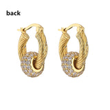 HECHENG Zircon Rhinestone Tassel Earrings for Women Hip hop Party Jewelry
