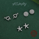 925 Sterling Silver Starfish Zircon Stud Earring for Women