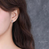 S925 Small Mushroom Stud Earrings For Women