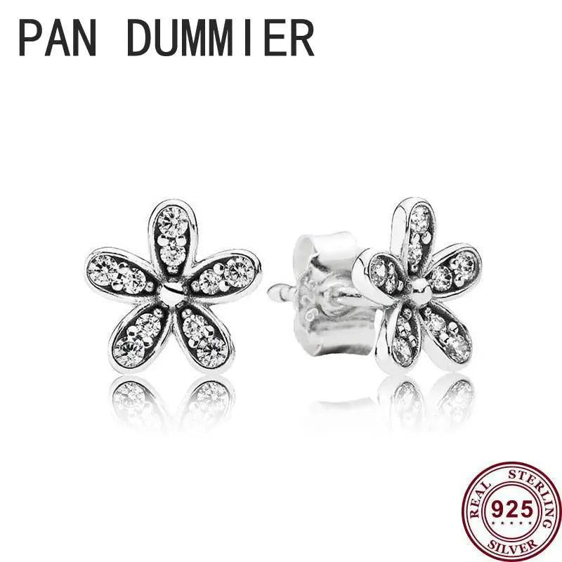 925 Silver Daisy Earrings, Wedding Gift, Charm Jewelry