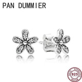 925 Silver Daisy Earrings, Wedding Gift, Charm Jewelry