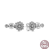 925 Silver Daisy Earrings, Wedding Gift, Charm Jewelry