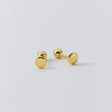 925 Silver Round Ear Bone Beads Stud Earrings for Baby Women