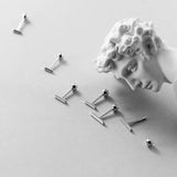 925 Sterling Stick Minimalist Woman Earring