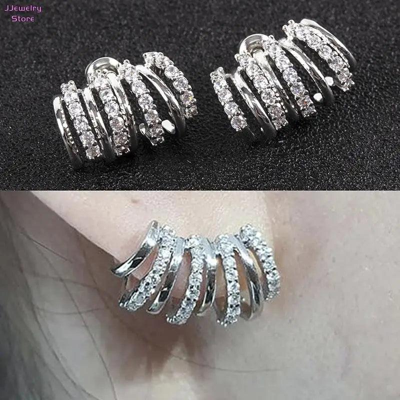 Silver Claws Stud Earrings for Women