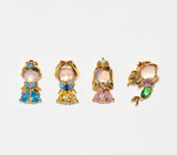 925 Silver Sweet Zircon Stud Earrings For Women Girls
