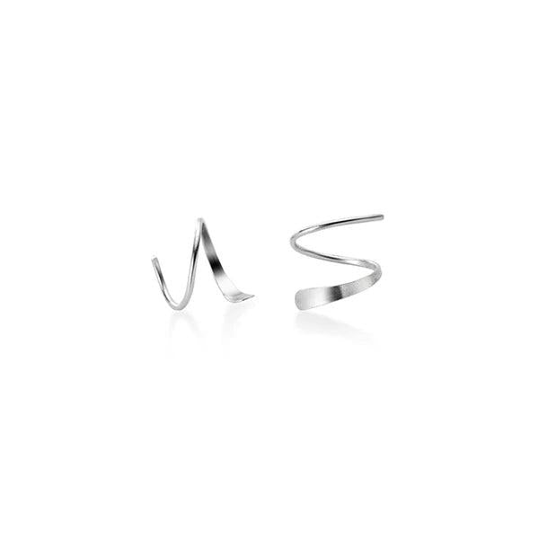 925 Sterling Silver Wave Shape Stud Earring for Women