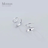 925 Sterling Silver Wave Shape Stud Earring for Women