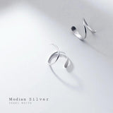 925 Sterling Silver Wave Shape Stud Earring for Women