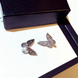 925 Silver Butterfly CZ Stud Earrings CCE730