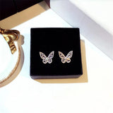 925 Silver Butterfly CZ Stud Earrings CCE730