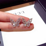 925 Silver Butterfly CZ Stud Earrings CCE730