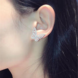 925 Silver Butterfly CZ Stud Earrings CCE730