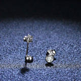 3mm Moissanite Diamond Silver 925 Stud Earrings