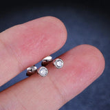 3mm Moissanite Diamond Silver 925 Stud Earrings