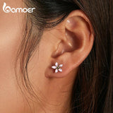 925 Silver Butterfly Stud Earrings for Girl Wedding Jewelry