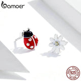 925 Silver Butterfly Stud Earrings for Girl Wedding Jewelry