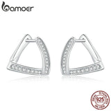 Silver Geometric Earrings Hypoallergenic SCE975