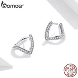 Silver Geometric Earrings Hypoallergenic SCE975