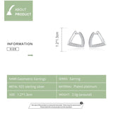 Silver Geometric Earrings Hypoallergenic SCE975